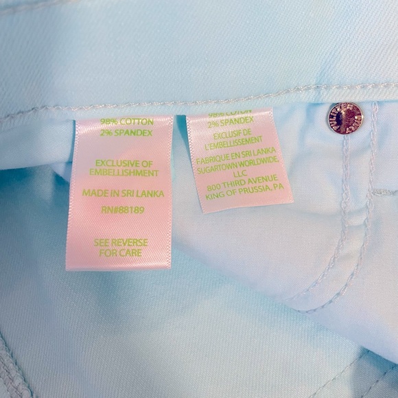 Lilly Pulitzer Jean - South Ocean Crop Jean Capri Flare - Size 4 - Picture 5 of 12